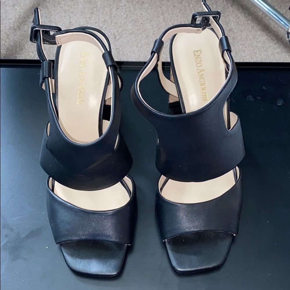 Enzo Angiolini Black Wide Heel